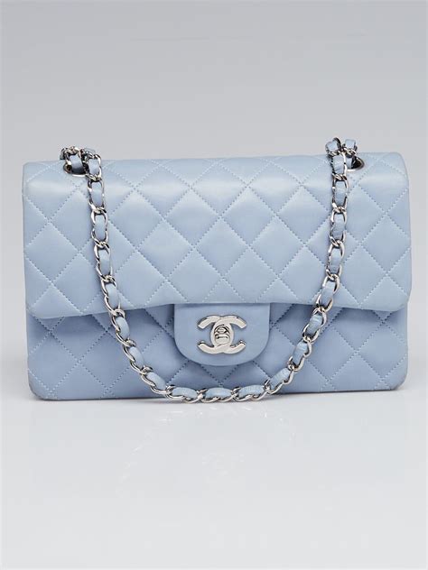 chanel bag light blue|chanel blue quilted handbag.